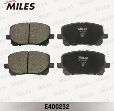 Miles E400232 - Тормозные колодки, дисковые, комплект autospares.lv