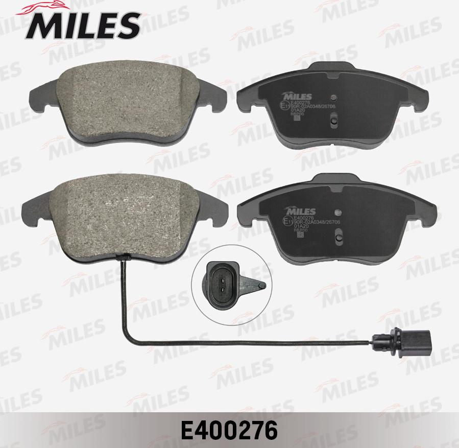 Miles E400276 - Тормозные колодки, дисковые, комплект autospares.lv
