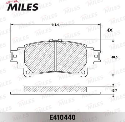 Miles E410440 - Тормозные колодки, дисковые, комплект autospares.lv