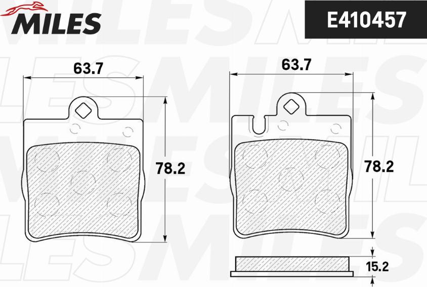 Miles E410457 - Тормозные колодки, дисковые, комплект autospares.lv