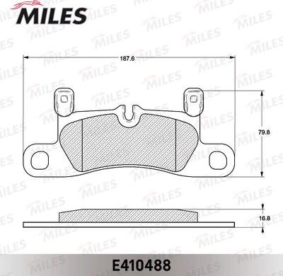 Miles E410488 - Тормозные колодки, дисковые, комплект autospares.lv