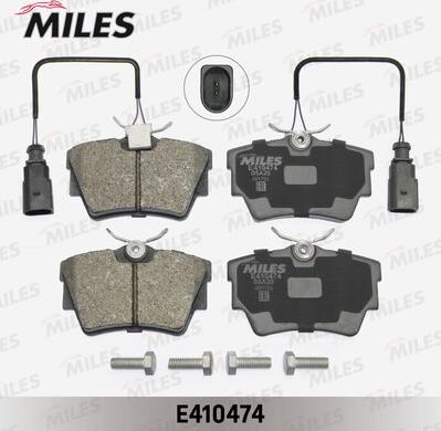 Miles E410474 - Тормозные колодки, дисковые, комплект autospares.lv