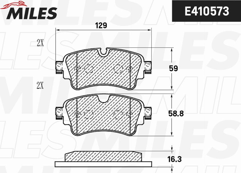 Miles E410573 - Тормозные колодки, дисковые, комплект autospares.lv