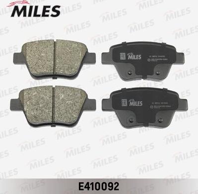 Miles E410092 - Тормозные колодки, дисковые, комплект autospares.lv