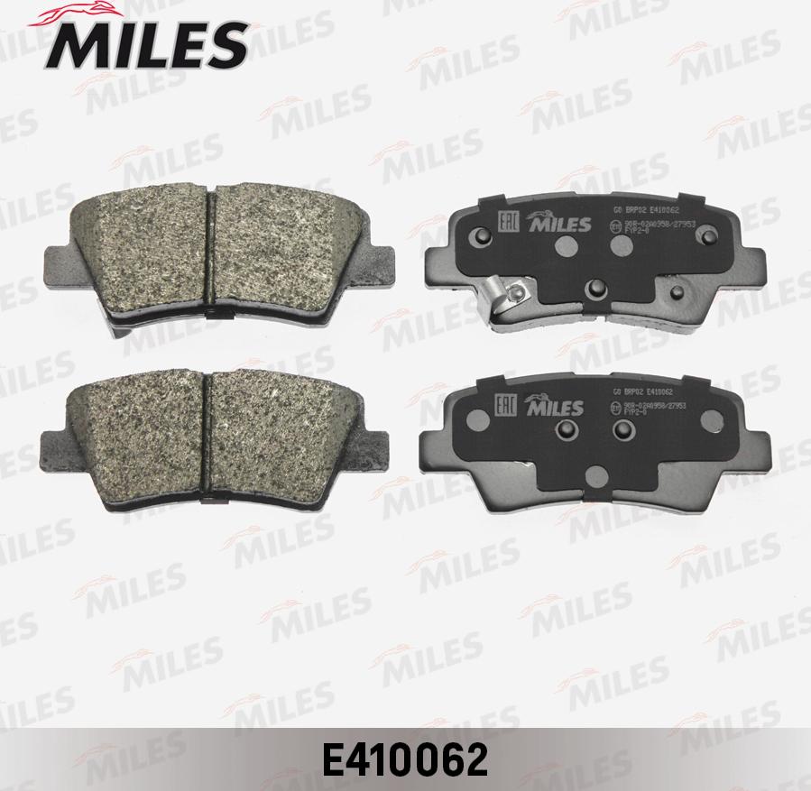 Miles E410062 - Тормозные колодки, дисковые, комплект autospares.lv