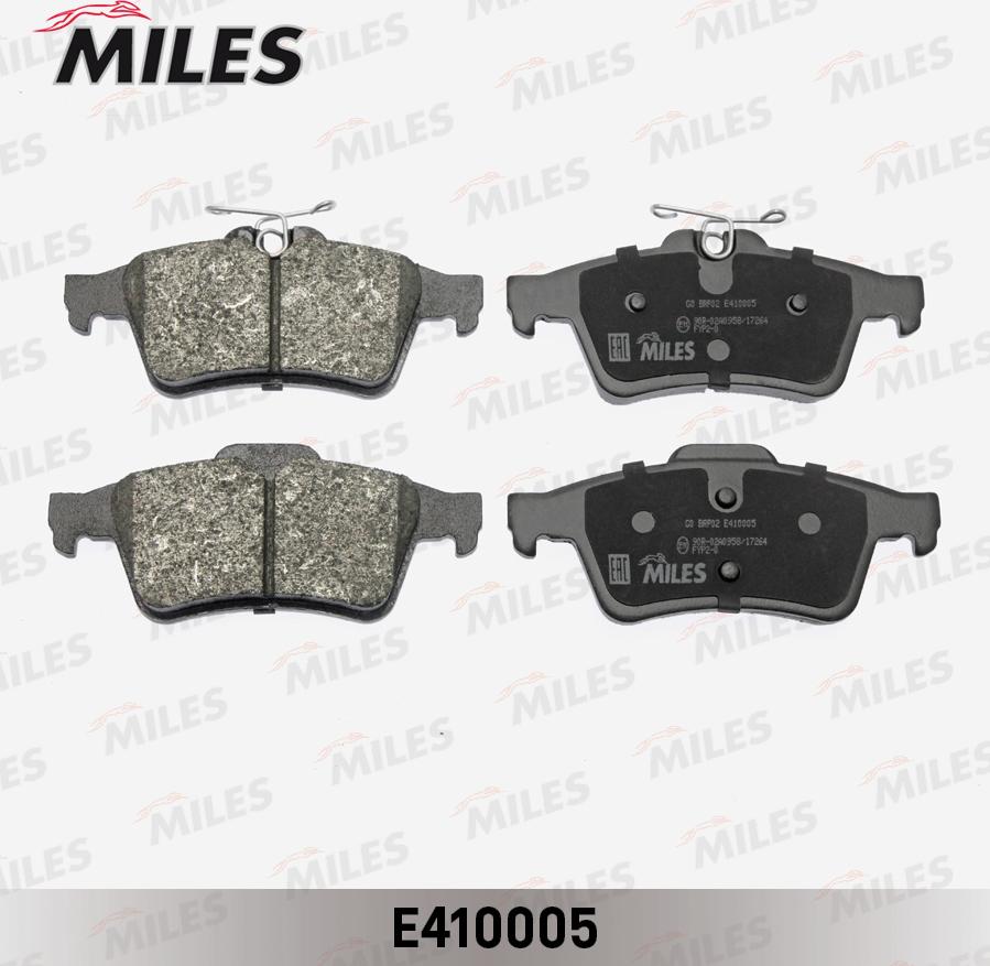 Miles E410005 - Тормозные колодки, дисковые, комплект autospares.lv