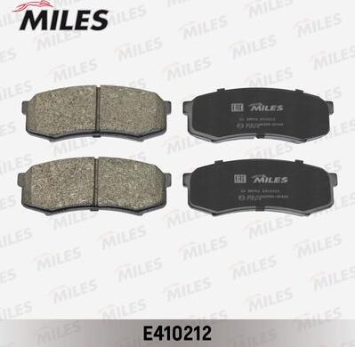 Miles E410212 - Тормозные колодки, дисковые, комплект autospares.lv