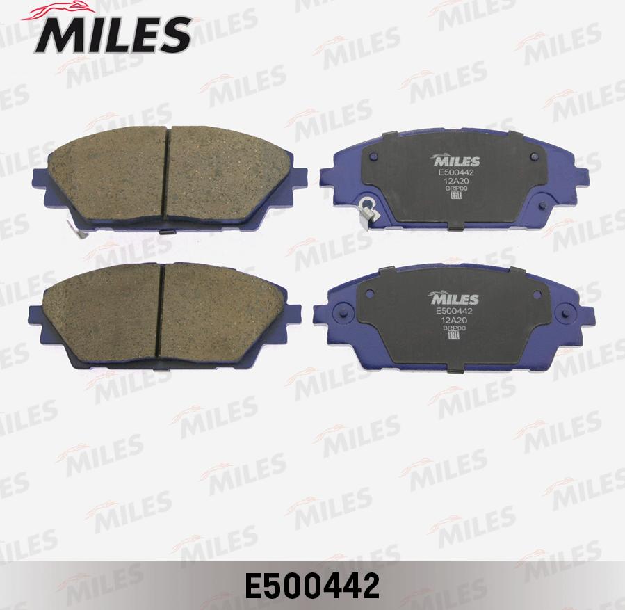 Miles E500442 - Тормозные колодки, дисковые, комплект autospares.lv