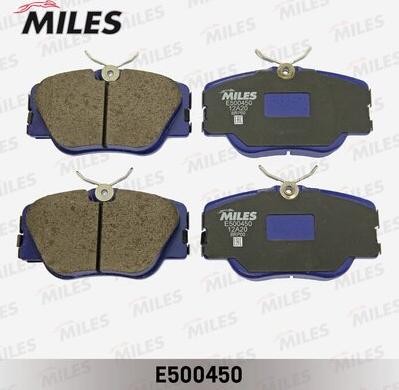 Miles E500450 - Тормозные колодки, дисковые, комплект autospares.lv