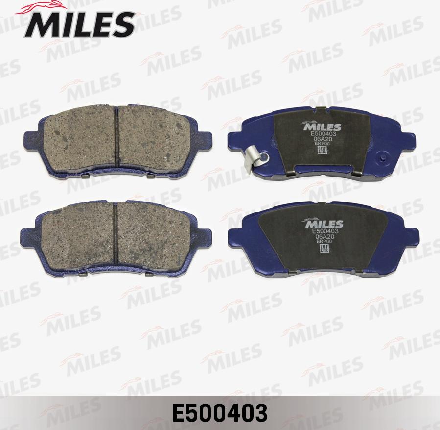 Miles E500403 - Тормозные колодки, дисковые, комплект autospares.lv