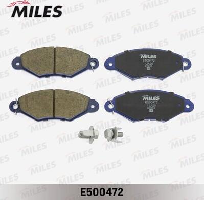 Miles E500472 - Тормозные колодки, дисковые, комплект autospares.lv