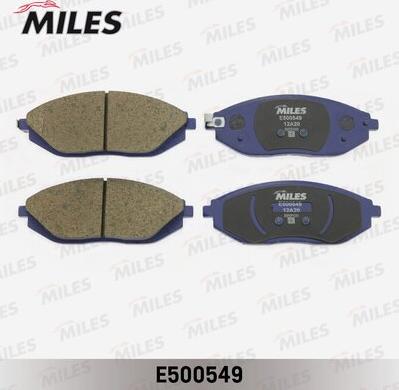 Miles E500549 - Тормозные колодки, дисковые, комплект autospares.lv