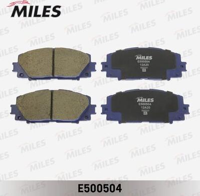 Miles E500504 - Тормозные колодки, дисковые, комплект autospares.lv