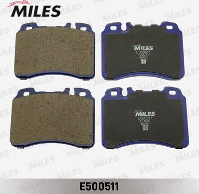 Miles E500511 - Тормозные колодки, дисковые, комплект autospares.lv