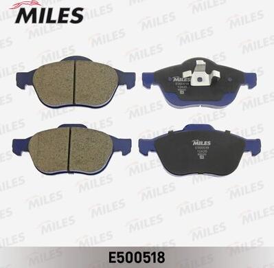 Miles E500518 - Тормозные колодки, дисковые, комплект autospares.lv