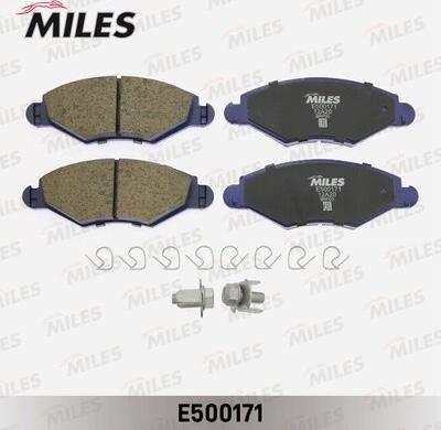 Miles E500171 - Тормозные колодки, дисковые, комплект autospares.lv