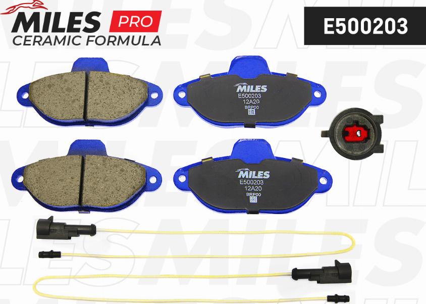 Miles E500203 - Тормозные колодки, дисковые, комплект autospares.lv