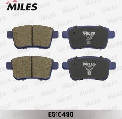 Miles E510490 - Тормозные колодки, дисковые, комплект autospares.lv