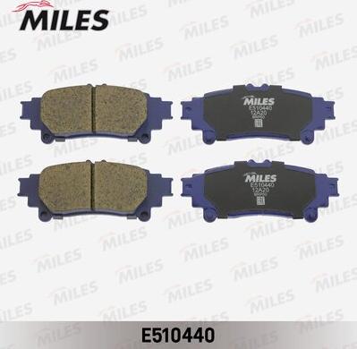 Miles E510440 - Тормозные колодки, дисковые, комплект autospares.lv