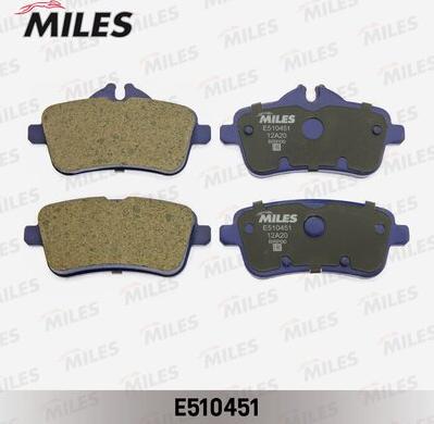 Miles E510451 - Тормозные колодки, дисковые, комплект autospares.lv