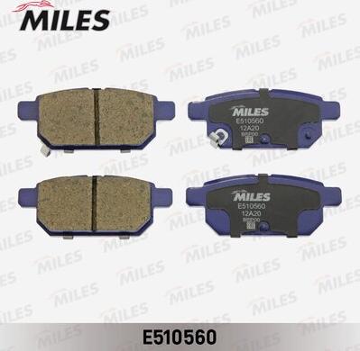 Miles E510560 - Тормозные колодки, дисковые, комплект autospares.lv