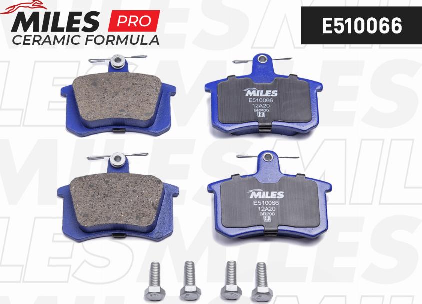Miles E510066 - Тормозные колодки, дисковые, комплект autospares.lv