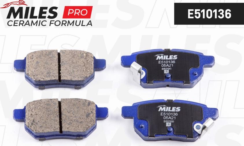 Miles E510136 - Тормозные колодки, дисковые, комплект autospares.lv