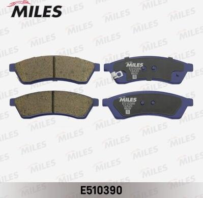 Miles E510390 - Тормозные колодки, дисковые, комплект autospares.lv
