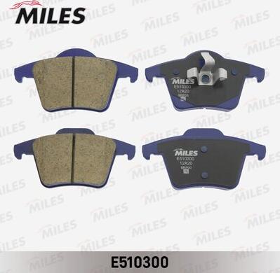 Miles E510300 - Тормозные колодки, дисковые, комплект autospares.lv