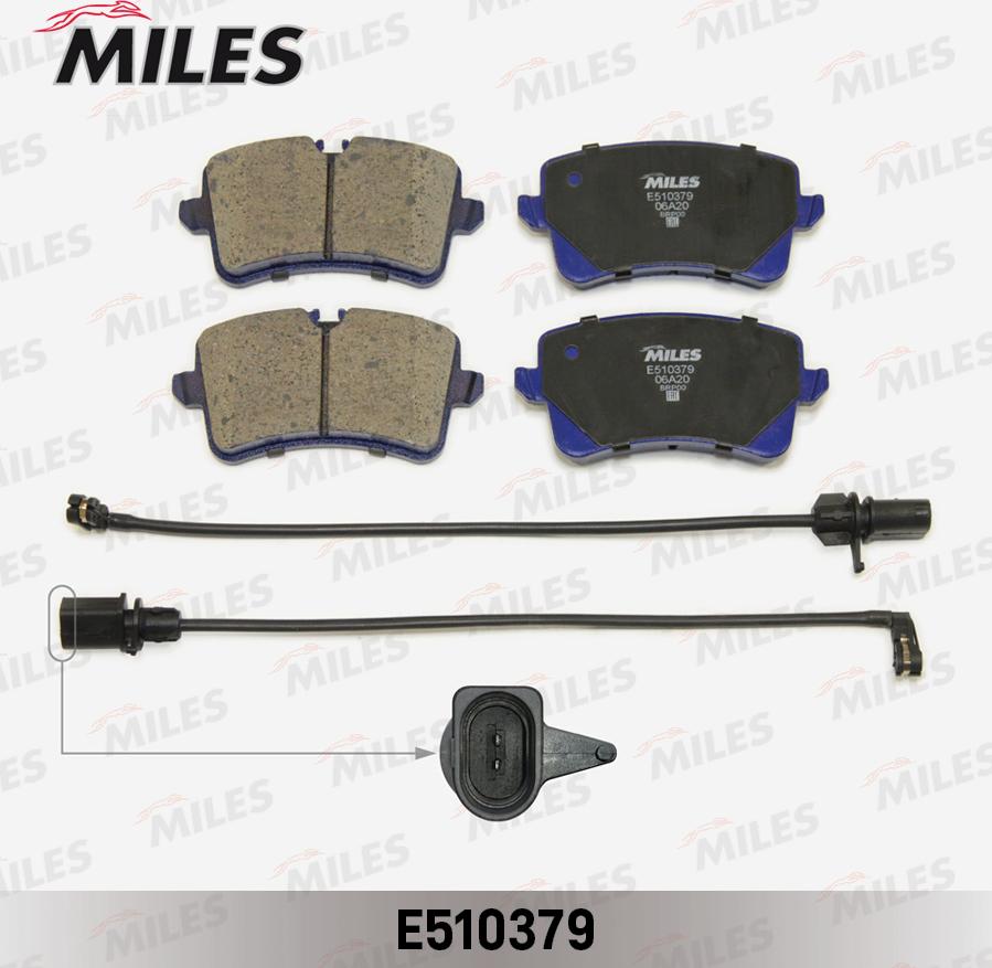 Miles E510379 - Тормозные колодки, дисковые, комплект autospares.lv