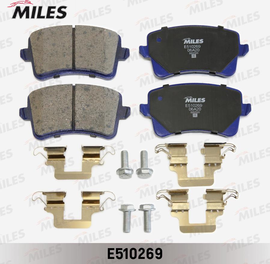 Miles E510269 - Тормозные колодки, дисковые, комплект autospares.lv