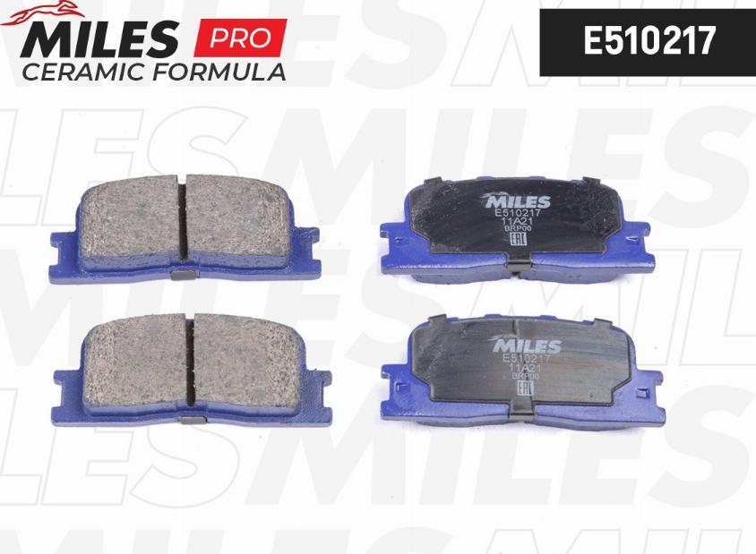 Miles E510217 - Тормозные колодки, дисковые, комплект autospares.lv