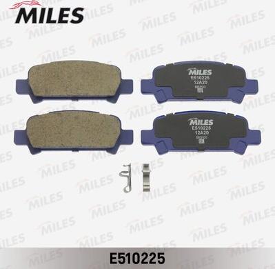 Miles E510225 - Тормозные колодки, дисковые, комплект autospares.lv