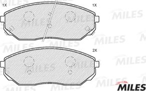 Miles E100181 - Тормозные колодки, дисковые, комплект autospares.lv