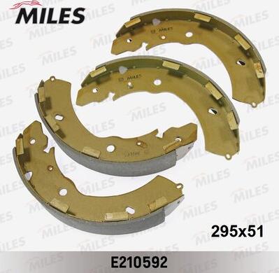 Miles E210592 - Комплект тормозных колодок, барабанные autospares.lv