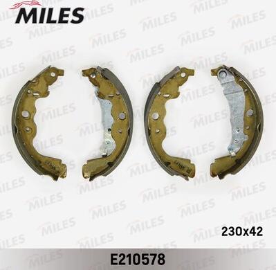 Miles E210578 - Комплект тормозных колодок, барабанные autospares.lv