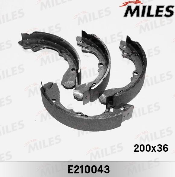 Miles E210043 - Комплект тормозных колодок, барабанные autospares.lv