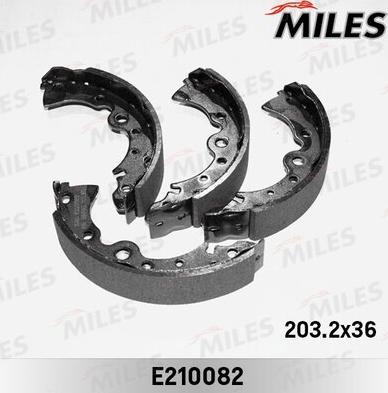 Miles E210082 - Комплект тормозных колодок, барабанные autospares.lv