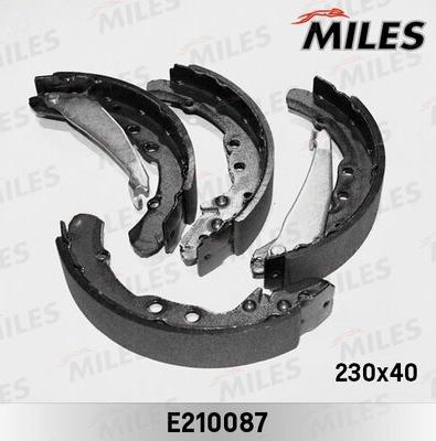 Miles E210087 - Комплект тормозных колодок, барабанные autospares.lv