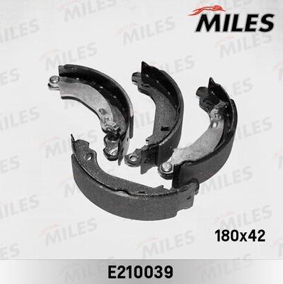 Miles E210039 - Комплект тормозных колодок, барабанные autospares.lv