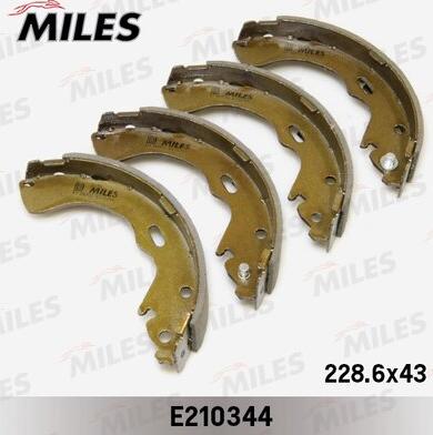 Miles E210344 - Комплект тормозных колодок, барабанные autospares.lv