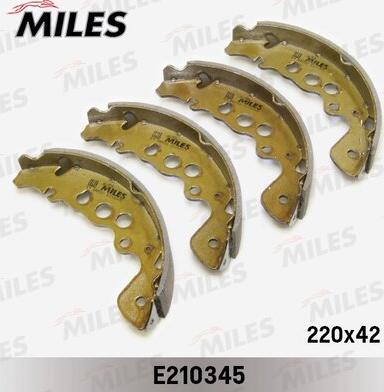 Miles E210345 - Комплект тормозных колодок, барабанные autospares.lv