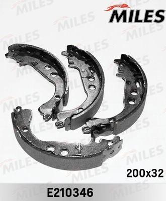 Miles E210346 - Комплект тормозных колодок, барабанные autospares.lv