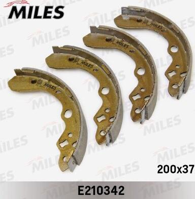 Miles E210342 - Комплект тормозных колодок, барабанные autospares.lv