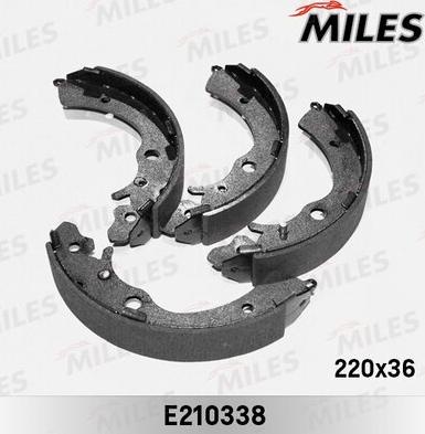 Miles E210338 - Комплект тормозных колодок, барабанные autospares.lv