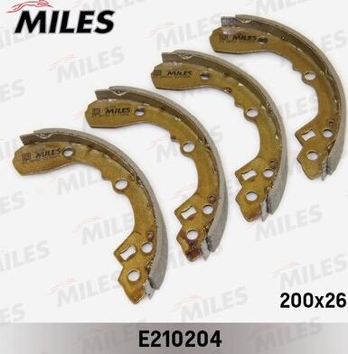 Miles E210204 - Комплект тормозных колодок, барабанные autospares.lv