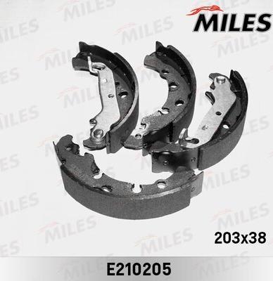 Miles E210205 - Комплект тормозных колодок, барабанные autospares.lv