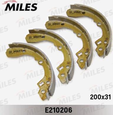 Miles E210206 - Комплект тормозных колодок, барабанные autospares.lv