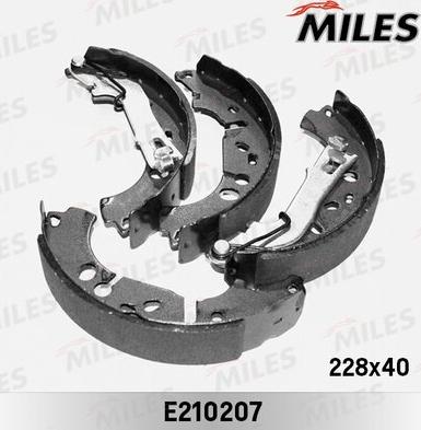 Miles E210207 - Комплект тормозных колодок, барабанные autospares.lv