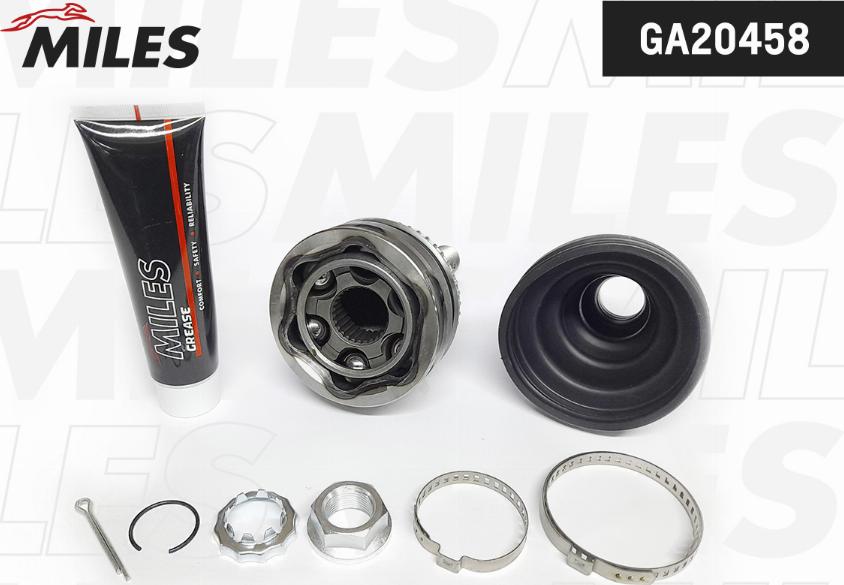 Miles GA20458 - Шарнирный комплект, ШРУС, приводной вал autospares.lv